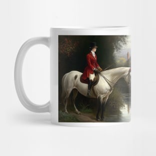 Vintage Horse Riding Oil Painting Mug